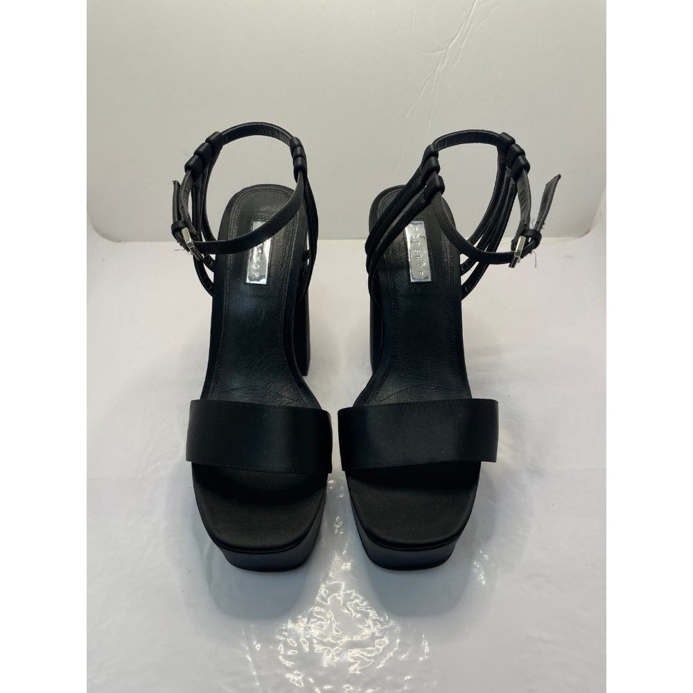 TOPSHOP Ringo Platform Sandals Black Size 7.5 - Picture 2 of 8